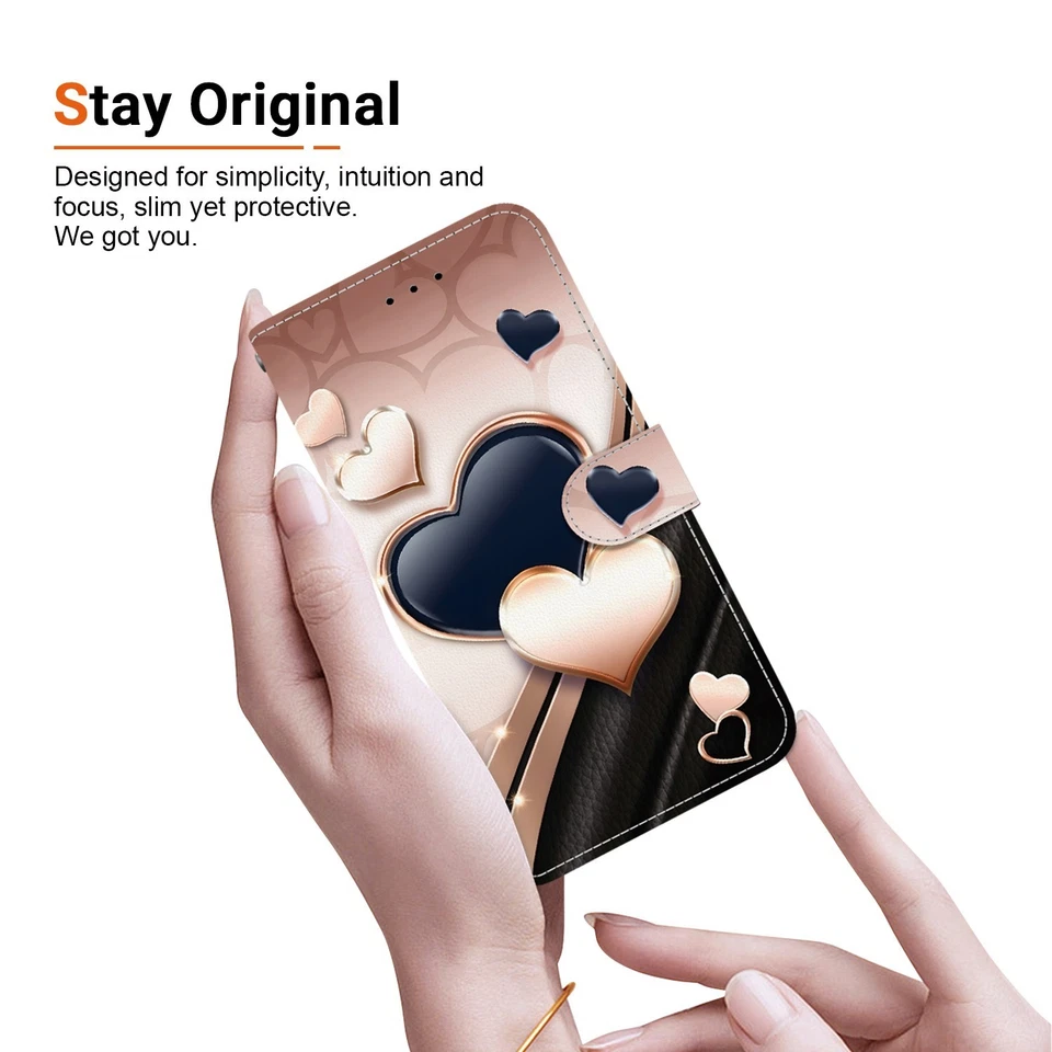 Painted Flip Magnetic Case Kickstand For Samsung Galaxy S25 S24 S23 S22 S21 S20+ - Image 4 of 4