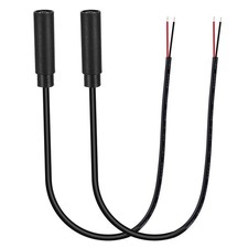 2PCS 0.8FT 2.5mm Female Jack to Bare Wire TRS 2 Pole Mono Plug Cable 2 Colors 
