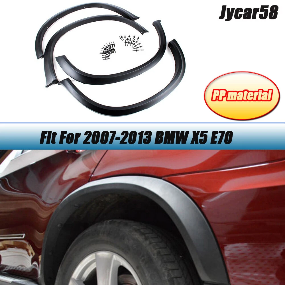Fit For BMW X5 E70 2007 2013 Wheel Arch Side Fender Flares Molding Trim 4PCS