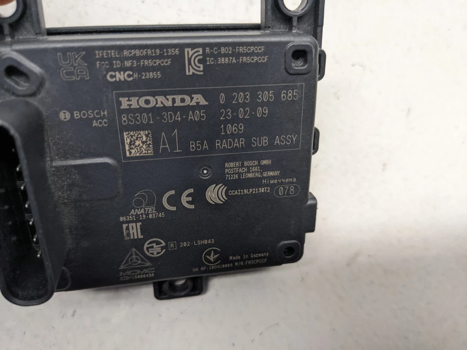 Honda CR-V Adaptive Cruise Distance Sensor Radar 2023 - 2024 8S301-3D4-A05 - Image 3 of 4