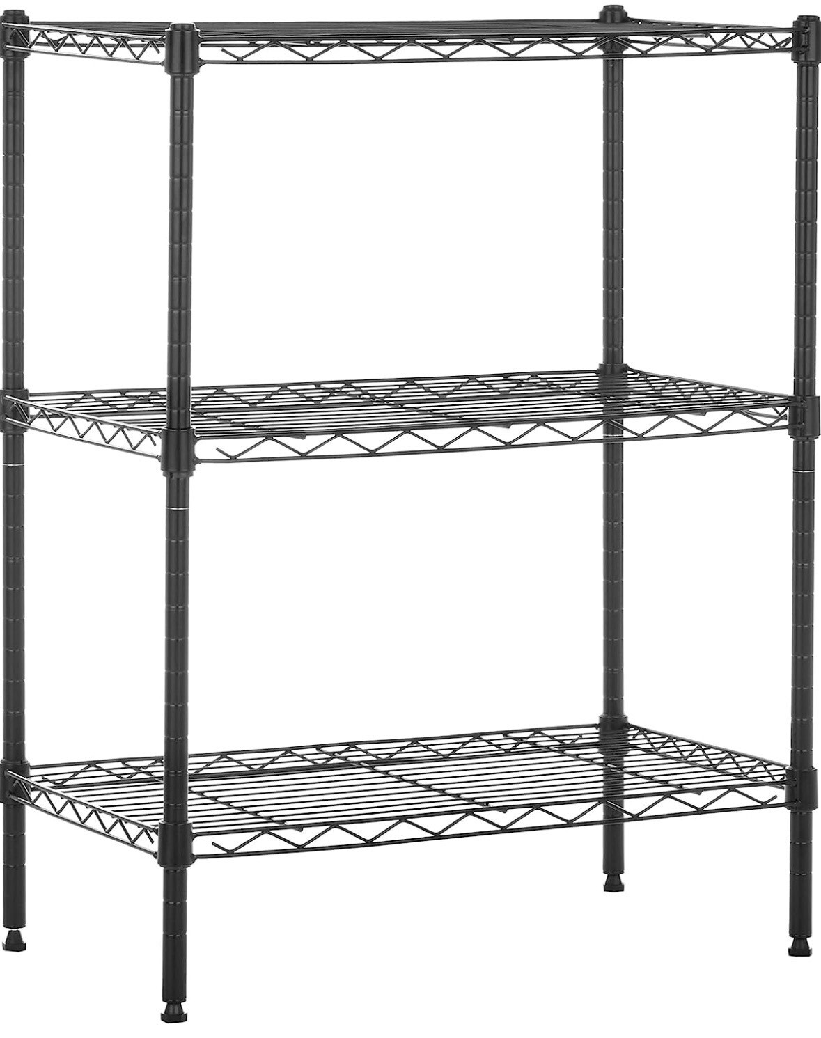 Storage Shelving Unit 3-Shelf Narrow Adjustable Heavy Duty Storage Shelving