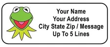 30 Kermit the Frog Face Personalized Address Labels
