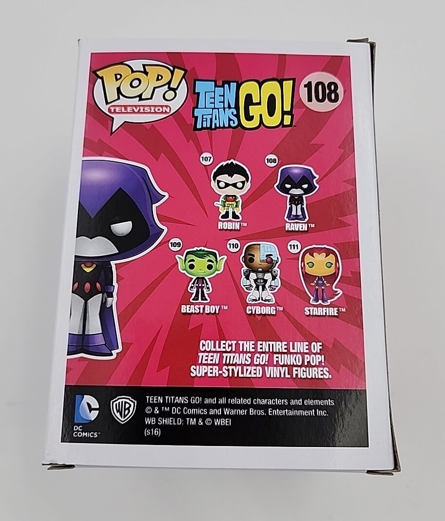 Funko Pop #108 Teen Titans Go! Raven in Red Toys R' Us 2016