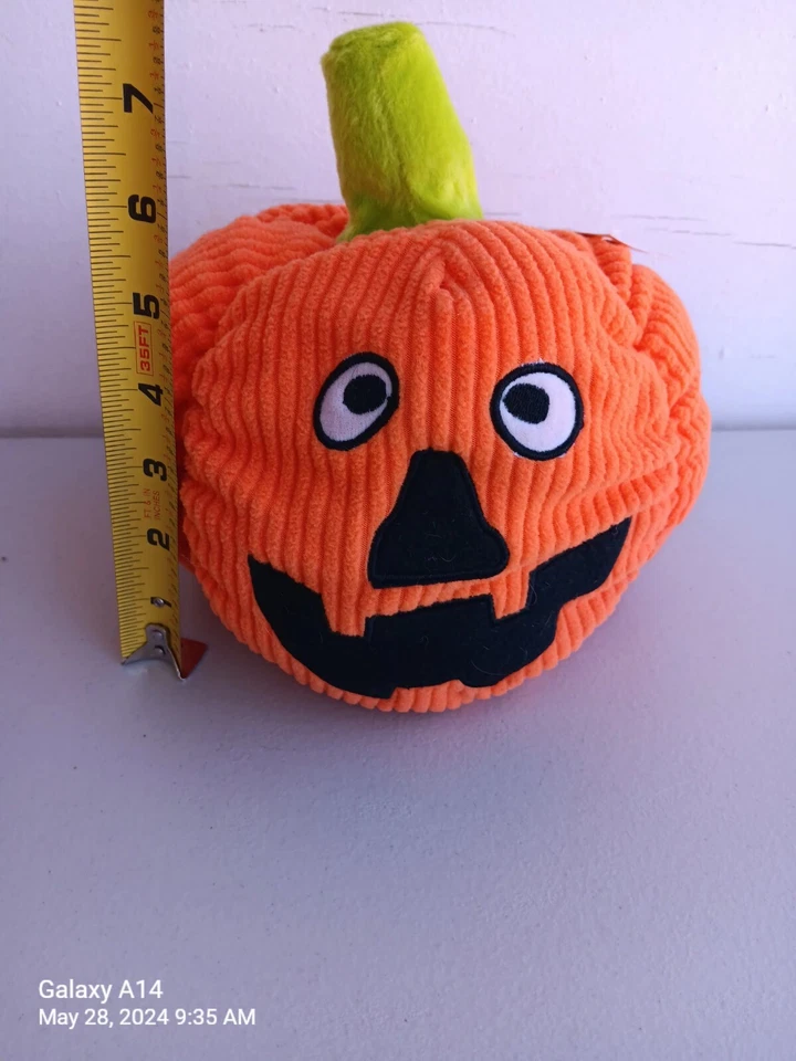 Grriggles Playful Pumpkin Squeaky Dog Toy - Image 3 of 3