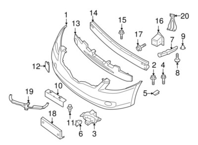 【M17】HYSFORM② 62256-ZX00A Nissan Finisher-front bumper fascia, rh 62256ZX00A
