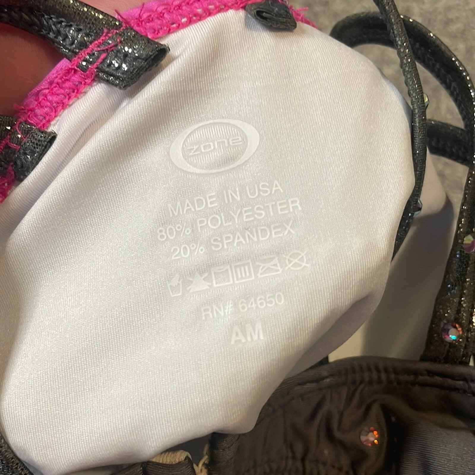 Ozone Gymnastics Competition Leotard Grey Pink Adult … Gem