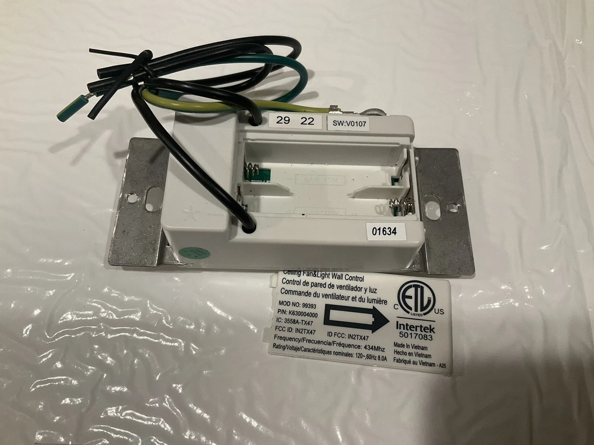 Intertek Ceiling Fan And Light Wall Control Shelly Lighting