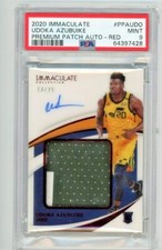 2020 IMMACULATE PREMIUM PATCH AUTO RED - #/25 UDOKA AZUBUIKE PSA 9 MINT