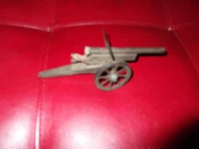 Hausser  Unusual Tin Toy Cannon Artillery Germany missing wheel rare old vintage