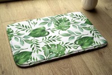 Non-Slip Bathroom Soft Rug Absorbent Bath Mat - 90x60 cm - Monster's leaves