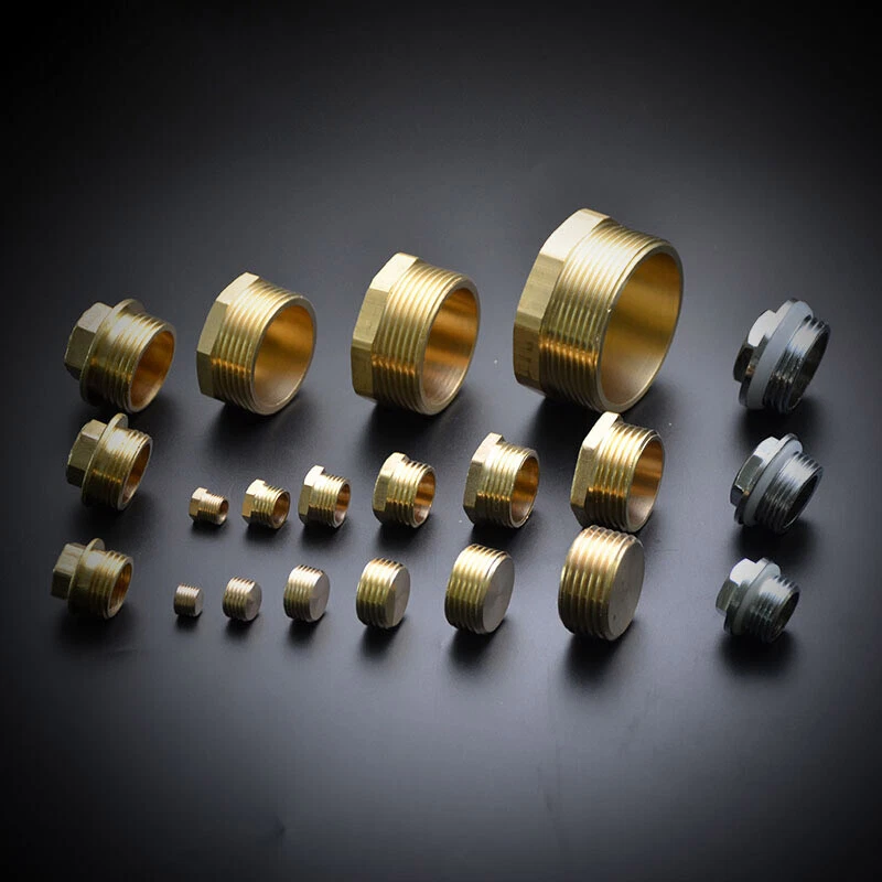 Brass Male Thread Blanking Plug Pipe End Cap 1/8" 1/4" 3/8" 1/2" 3/4" 1" 1.2" 2" - Image 2 of 4