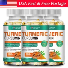 Turmeric Curcumin w/ Ginger & BioPerine Black Pepper - Joint Health 360 Capsules