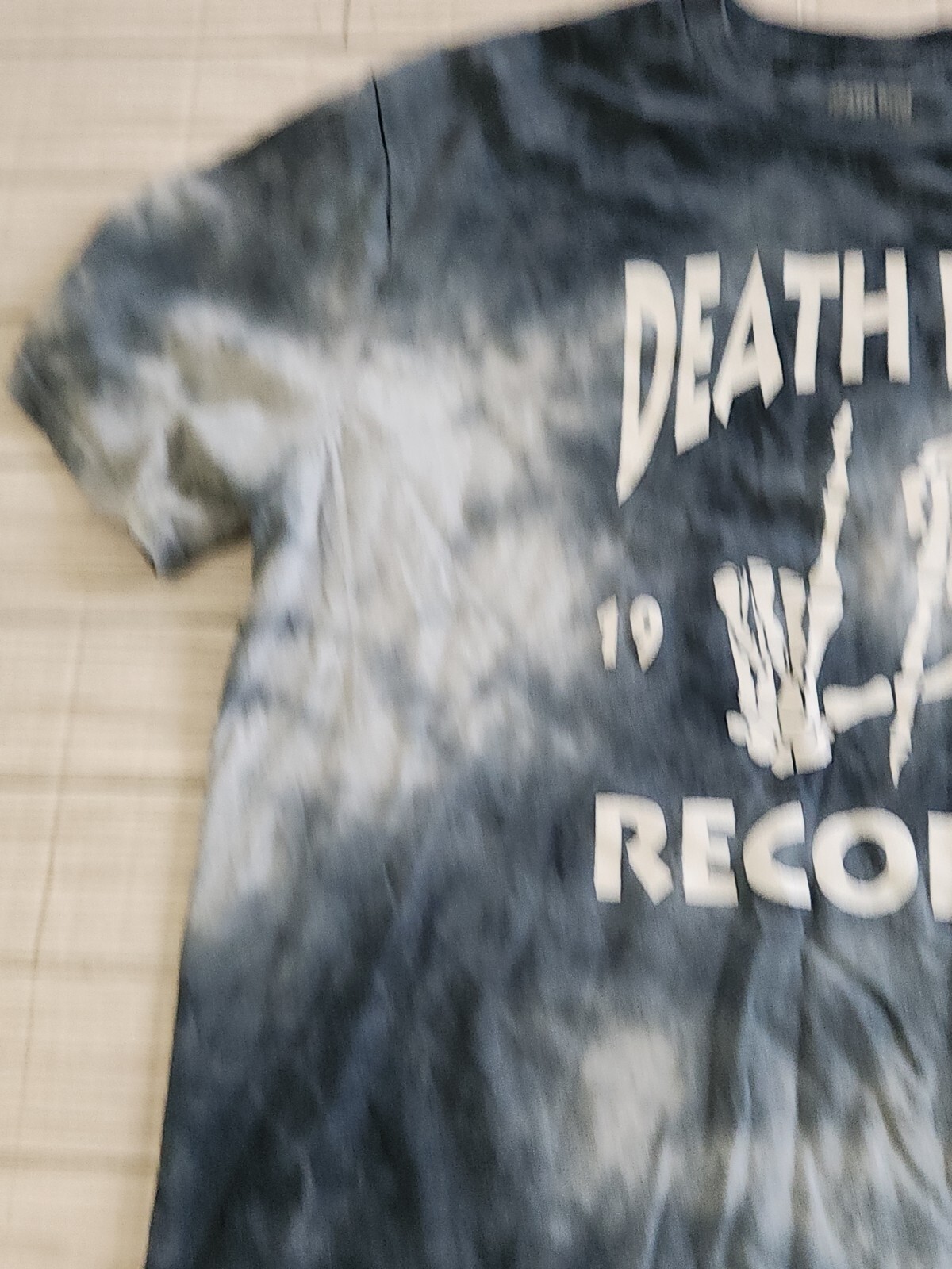 FILA Death Row Records camicia blu tie dye uomo media manica corta musica scheletro