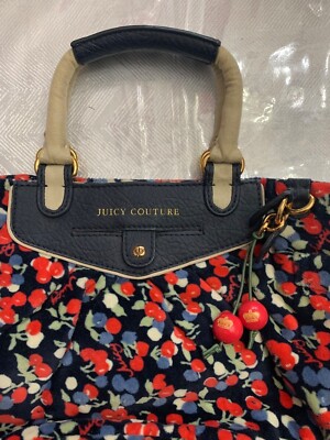 Juicy Couture velour Rare cherry pattern hand bag | eBay Juicy Couture velour Rare cherry pattern hand bag | eBay