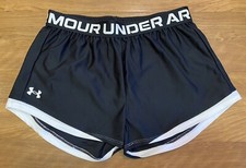 NEW WITH TAGS UNDER ARMOUR PLAY UP ATHLETIC SHORTS BLACK GIRLS SIZE YOUTH LARGE