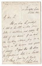 Nicholas Harris Nicolas Signed Letter 1844 / Autographed British Antiquary