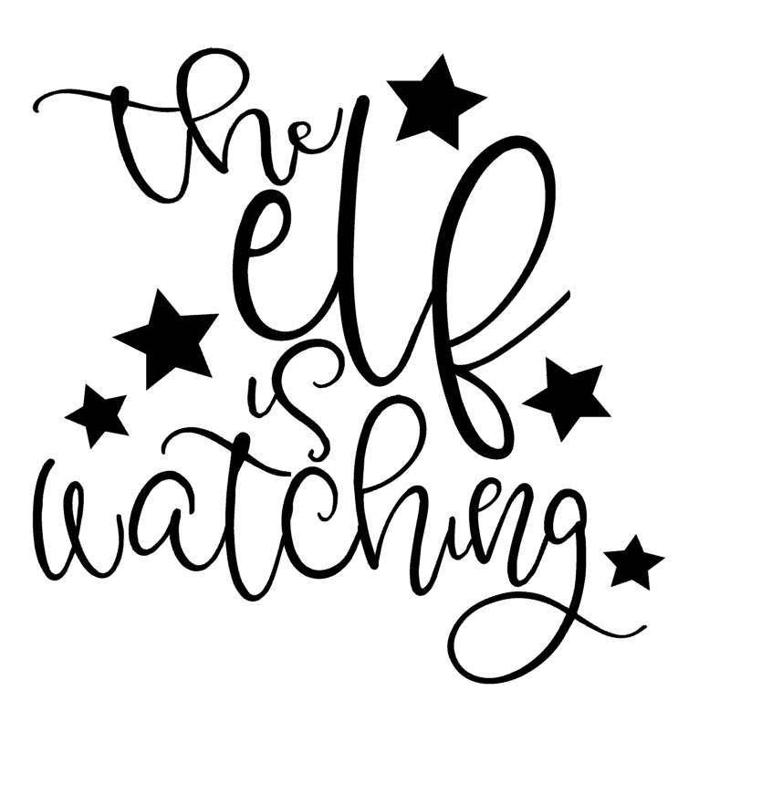 The Elf Is Watching Christmas Vinyl Decal Sticker For Home Cup Wall Mug a1454