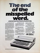 VINTAGE 1980s Print Ad Smith Corona Typewriter End of the misspelled werd.