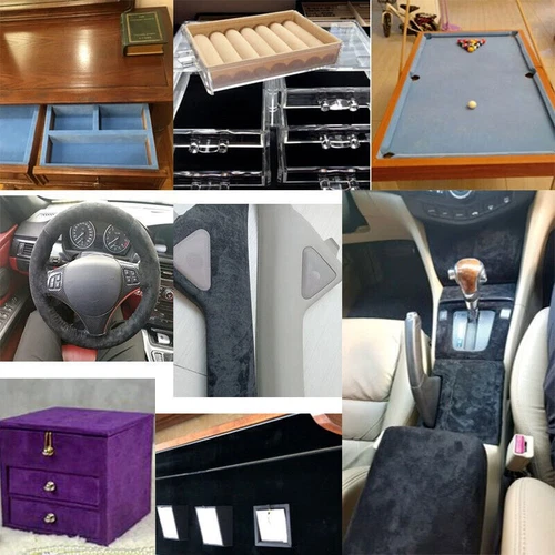 Self Adhesive Ice Velvet Fabric Flocking Liner DIY Car Interior Craft Sticker - Picture 6 of 34