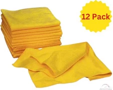 Microfiber Cleaning Cloth Rag Car Polishing No Scratch Detailing 16x16” 12 Pack