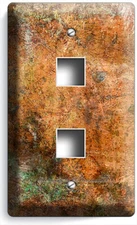 OLD RUSTIC AGED COPPER PATINA PRINT LIGHT SWITCH OUTLET WALL PLATE HD ROOM DECOR