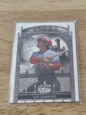 2024 Leaf Trinity Steel Silver Lazer #S48 Ted Simmons SN 265/290