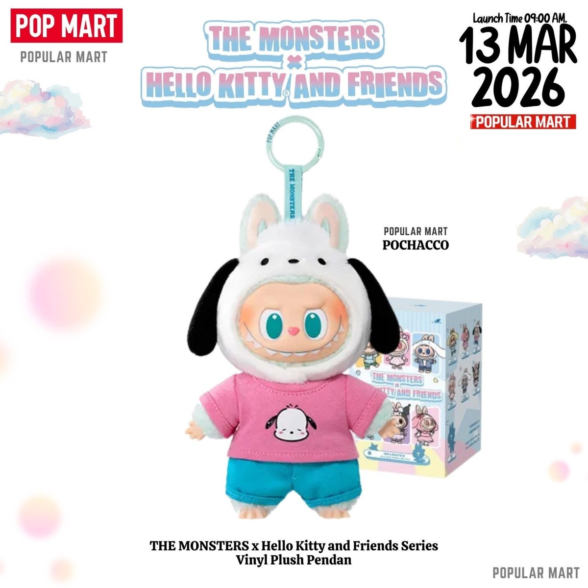 ぬいぐるみ Popmart The Monsters Labubu Sanrio Popmart Labubu The Monsters x Hello Kitty And Friend Sanrio Series