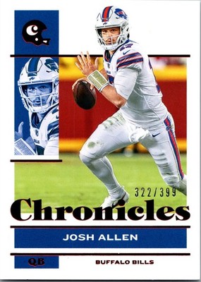 2021 Panini Chronicles Josh Allen Red Foil Parallel /399 #10 Buffalo Bills