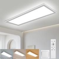 LED Panel Deckenleuchte 58X20Cm, Deckenlampe Mit Fernbedienung 24W 3100LM,