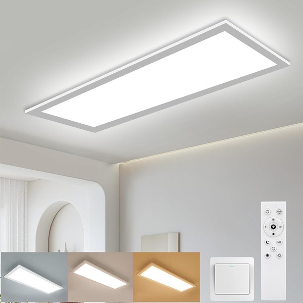LED Panel Deckenleuchte 58X20Cm, Deckenlampe Mit Fernbedienung 24W 3100LM,-image