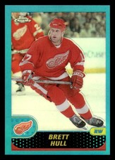 2001 TOPPS CHROME BRETT HULL 86 MINT REFRACTORS HOCKEY DETROIT RED WINGS