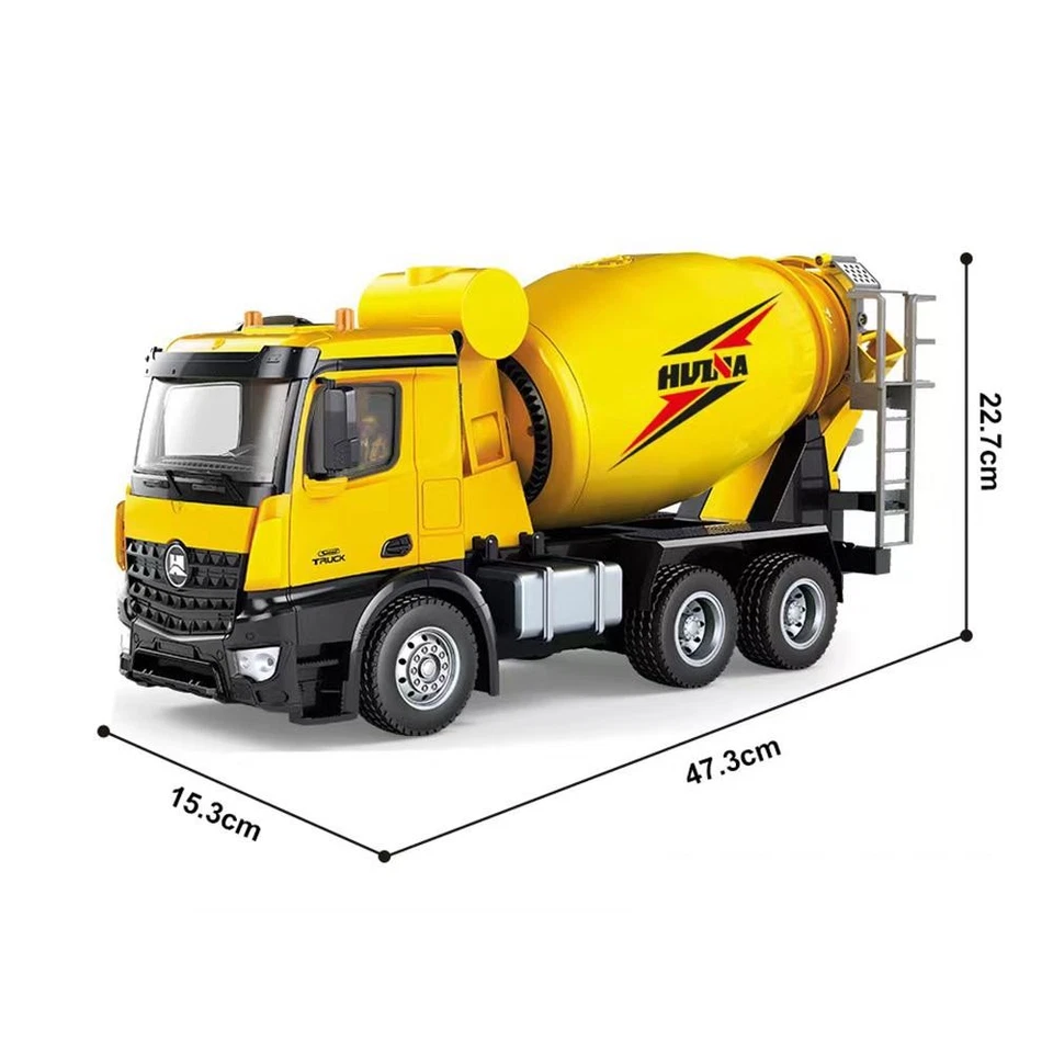 HUINA 1574 1/14 10CH RC Concrete Mixer Truck Model Cars Toys 2.4G Radio Battery - Image 4 of 4