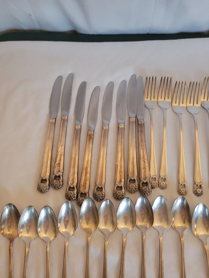 1847 Rogers bros Eternamente tuyo 60 piezas cubiertos plateados años 40 Foto 2 de 4