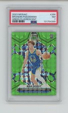 BRANDIN PODZIEMSKI RC 2023 PANINI MOSAIC #266 GREEN FLUORESCENT PRIZM /10 PSA 7