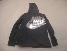Nike Size M Kids Blk 100 Cotton 100 Cotton Pocket Activewear Sport Hoodie 769