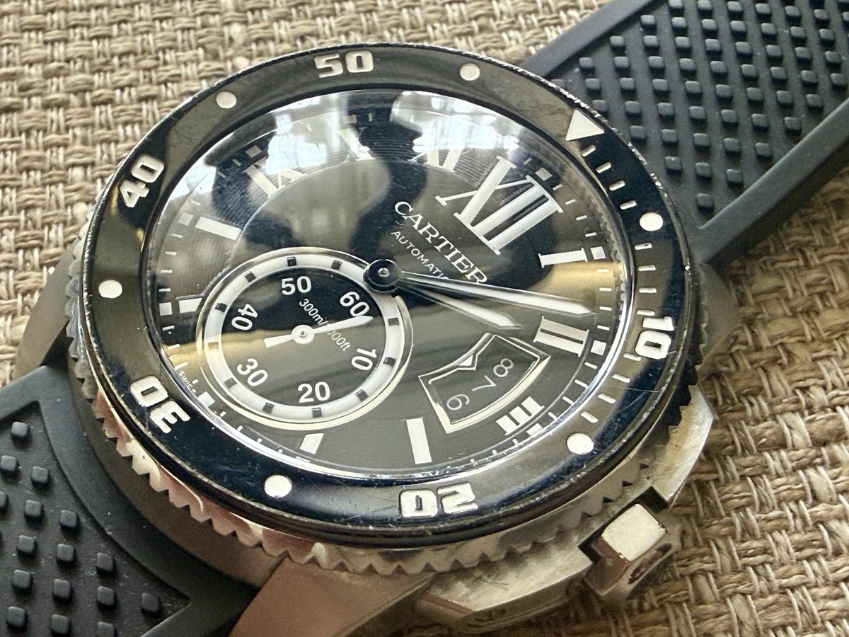 Cartier Caliber de Diver Watch SS Rubber Black Polished Cartier Calibre de Cartier Diver WSCA0006 – Watch Vault  main image 3