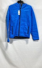 Aether Men's Shelter Hoodie Jacket Blue Quilted Puffer Full Zip Size S NWT