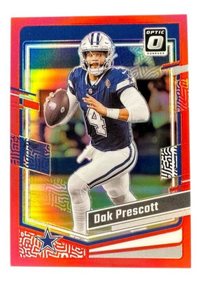 DAK PRESCOTT 2023 DONRUSS OPTIC RED PRIZM COWBOYS /99