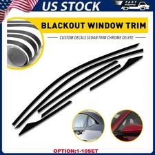 For Honda Civic Sedan 2016-2021 Chrome Delete Vinyl Blackout Window Trims 6-60X