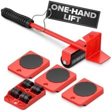 Furniture Lifter Tool & Furniture Moving Sliders Set 360° Rotating Wheels U