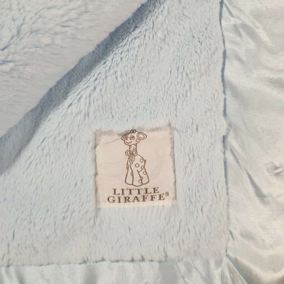 LITTLE GIRAFFE Lt 蓝色豪华毛皮毛坯安全婴儿床毯 Lovey So Soft 美国 — 第 2/4 张图片