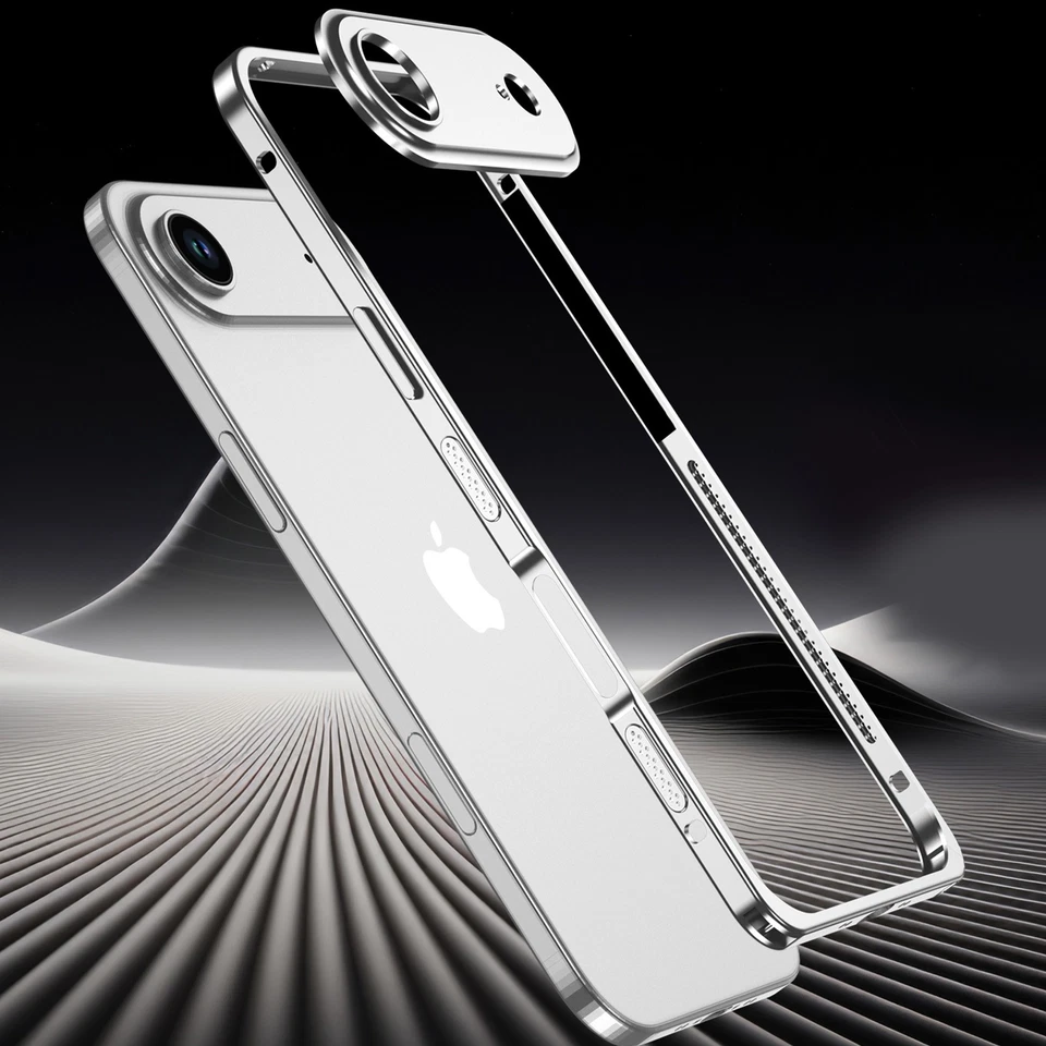 For iPhone 17 Pro Max 17 Air Slim Metal Frame Bumper with Camera Lens Cover - Image 4 of 4