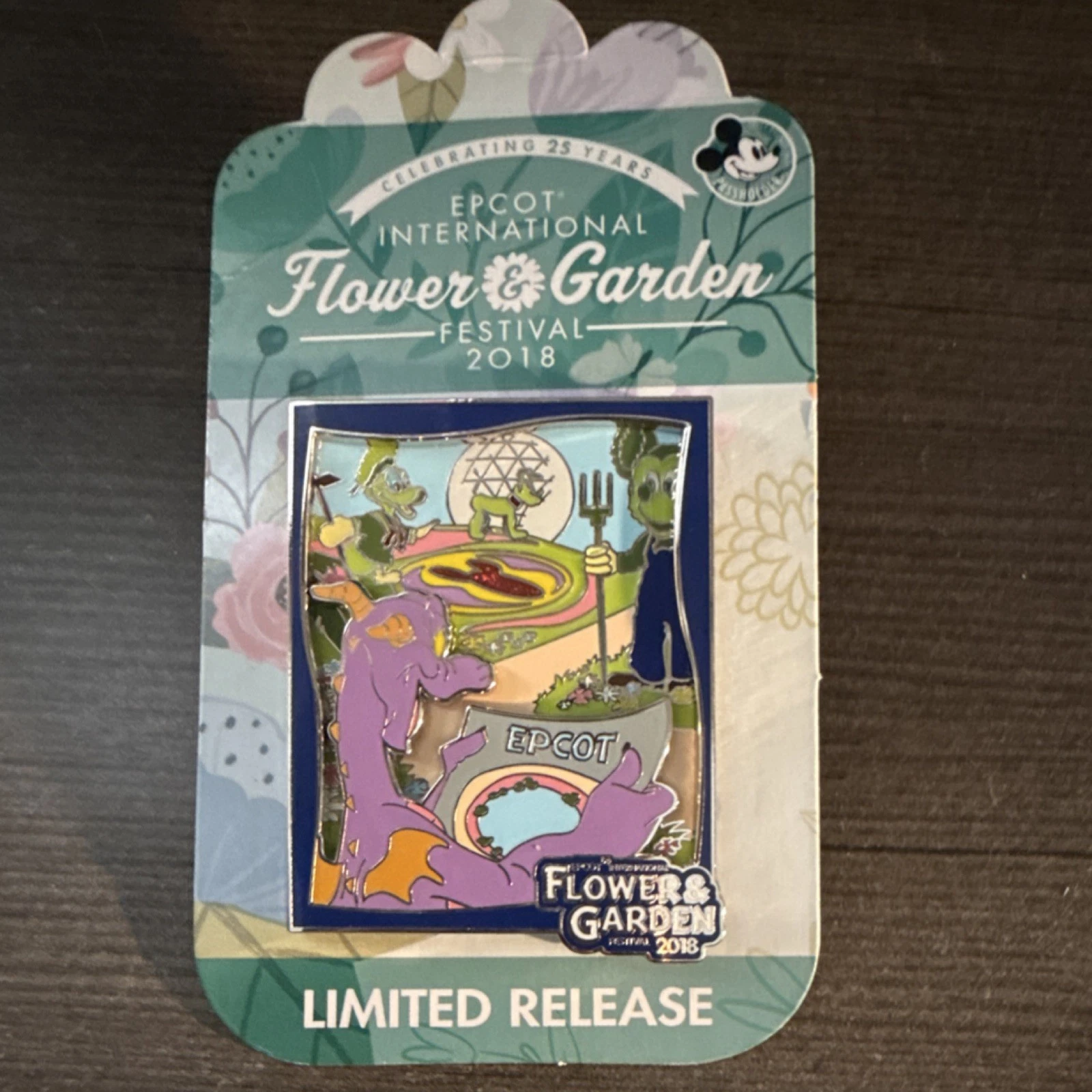Disney Figment Limited Release Epcot Flower & Garden Festival 2018 Pin
