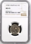 1938-D BUFFALO NICKEL NGC MS65 664011