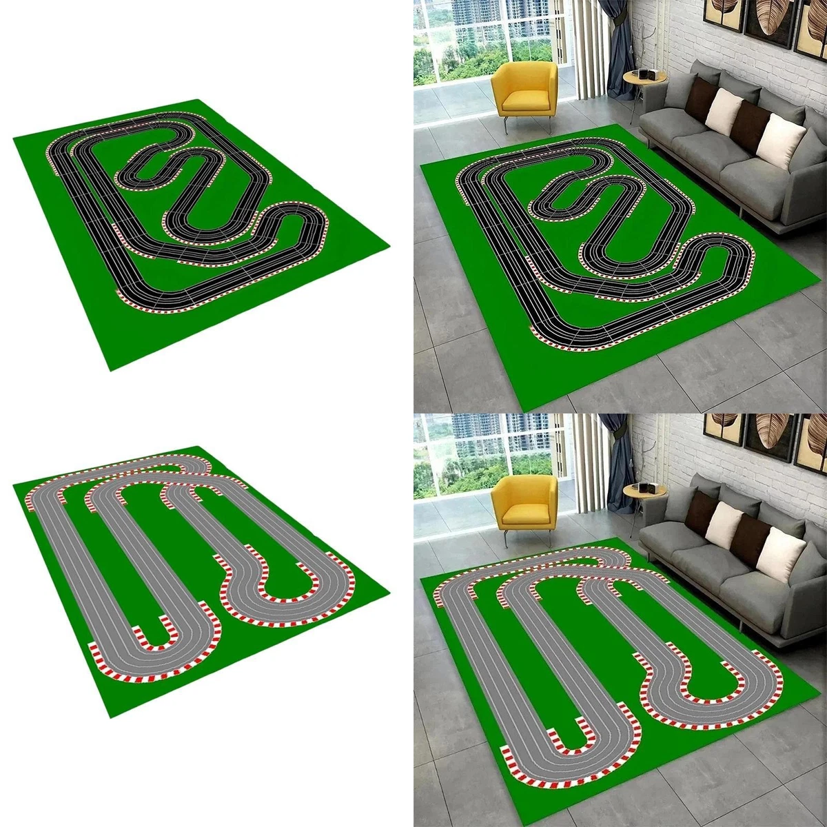 Tapis de jeu pour enfant Disney Cars gris circuit de route - 17 tailles disponibles
