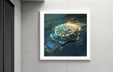 Rolex Submariner  Starbucks Art Print | 24x24 | COA Ltd.25 | Wall Deco C6
