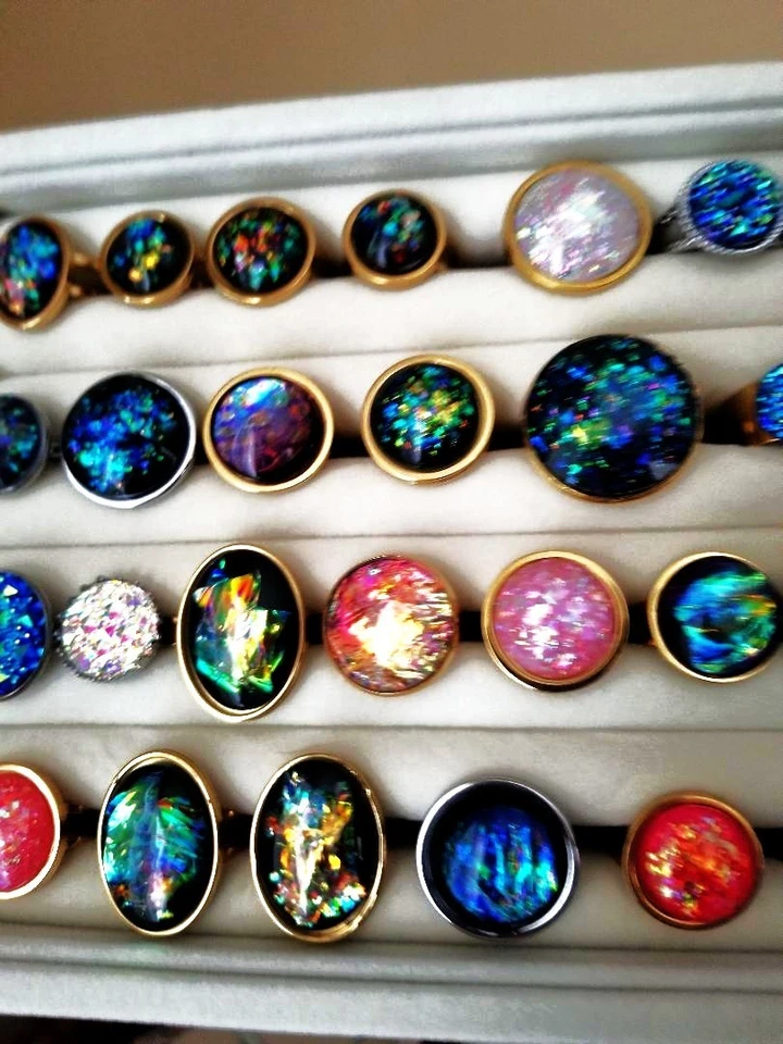 30 Ring Box - Wholesale Rings in All Stainless-Steel with Adjustable Bands - Image 2 of 4