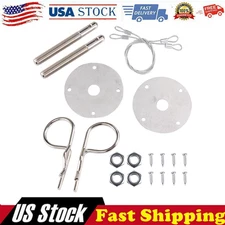 Hood Pin Pins Plate Lock Clip Kit Universal US Stock