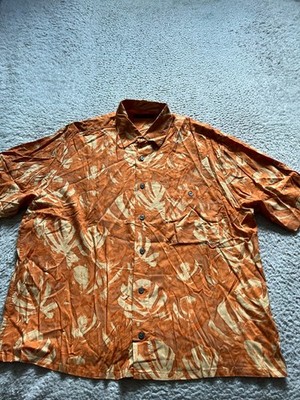 Natural Issue Men Rayon Floral Short Sleeve Button-Up Shirt Multicolor Size M