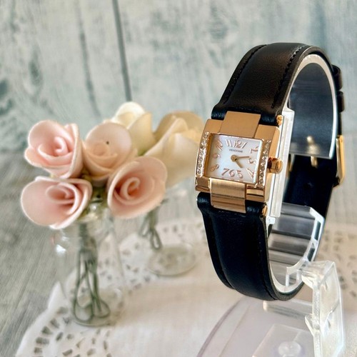 VENDOME AOYAMA Vendome Aoyama Shell Pink Gold Wristwatch Battery Updated
